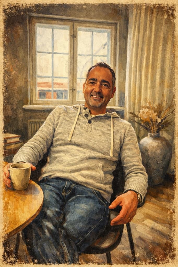 Jacob Strachotta i sit arbejdsværelse